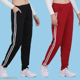 Cotton blend maxi pajama combo for women - urban trendy, comfortable with elasticated waistband & side pockets, India origin